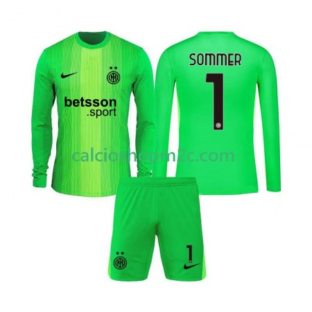 Inter Milan Yann Sommer 1 Portiere Bambino Maglia Terza 2025/2026 Manica Lunga
